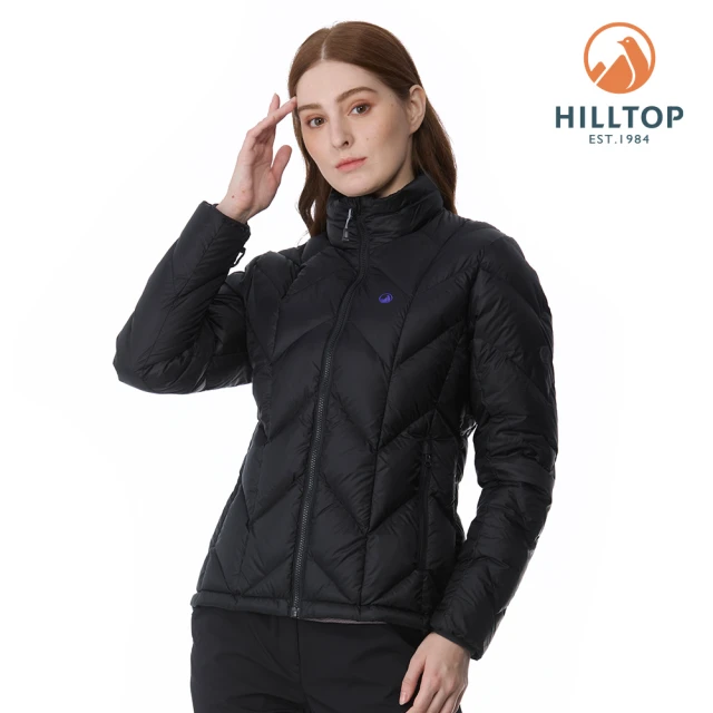 【Hilltop 山頂鳥】羽絨短大衣 （可銜接GORE-TEX外件） 女款 黑｜PF22XF17ECA0