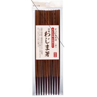 【DAIDOKORO】日本製頂級天然實木筷子5雙入 能登特產 可機洗 抗菌加工(防滑加工 洗碗機適用)