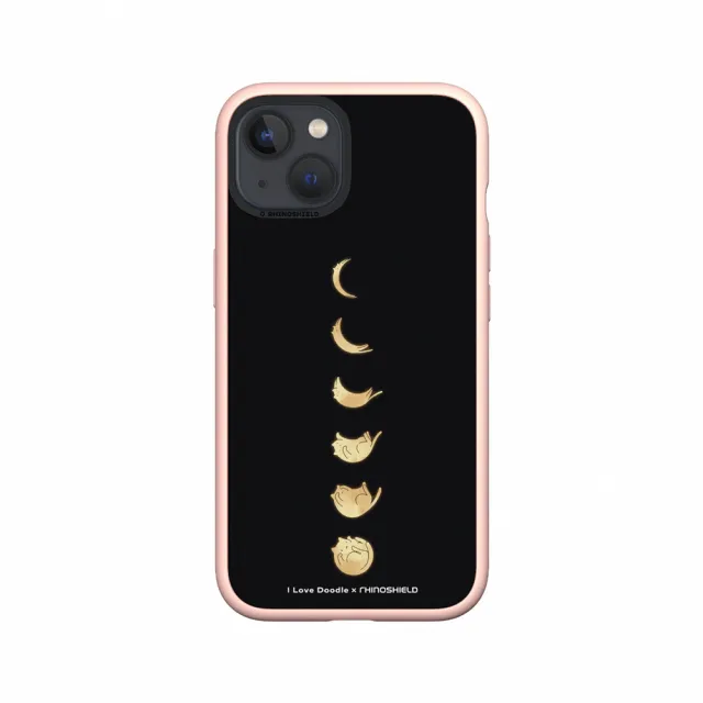 【RHINOSHIELD 犀牛盾】iPhone 12 mini/Pro/Max Mod NX手機殼/I Love Doodle-貓咪月象-黑(I Love Doodle)