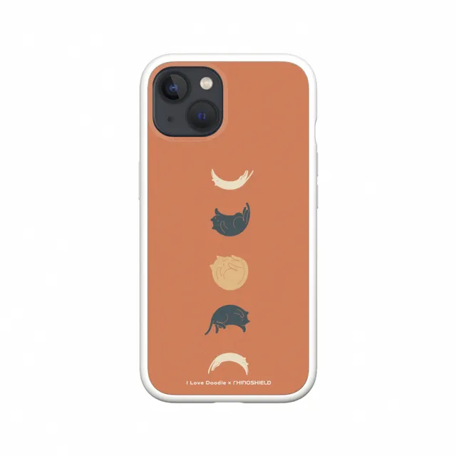 【RHINOSHIELD 犀牛盾】iPhone 11/11 Pro/Max Mod NX手機殼/I Love Doodle-貓咪月象-橘(I Love Doodle)