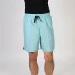 【NIKE 耐吉】海灘褲 Swoosh Break 水藍 黑 7吋 短褲 基本款 小勾 內裡 開衩 膝上 男款(NESSC599-437)