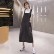【Jisen】減齡系韓版寬鬆牛仔吊帶裙(S-4L)