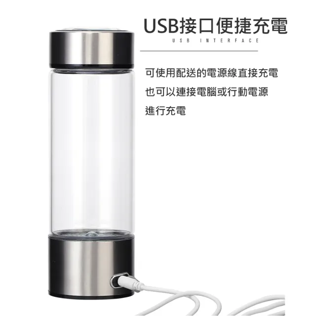 【CS22】便攜型富氫水素水玻璃杯CH-450ml水素杯1入(水素水玻璃杯CH)