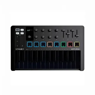 【Arturia】MiniLab 3 25鍵 MIDI鍵盤 全黑 限量款(原廠公司貨 商品保固有保障)