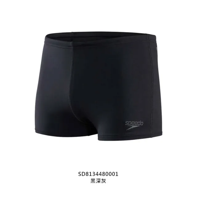 【SPEEDO】男運動四角泳褲 ECO ENDURANCE+-游泳 泳裝 黑深灰(SD8134480001)