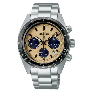 【SEIKO 精工】PROSPEX SPEEDTIMER 熊貓三眼太陽能計時錶-39mm 母親節(V192-0AF0Y SSC817P1)