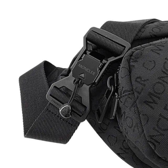 【MONCLER】Durance系列 品牌LOGO腰包(黑色)
