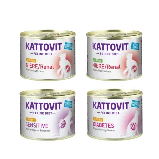 【Kattovit 康特維】德國貓咪處方食品貓罐185g*24入(主食/腎臟/低敏/糖尿病/處方罐)