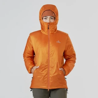 【TAKODA】Okaga G100輕量保暖科技棉連帽外套-男女共版-暖橘色(機能外套/保暖化纖外套/連帽外套)