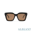 【ALEGANT】古橙棕韓系時尚幾何貓眼方框墨鏡/UV400太陽眼鏡(舒雅的悠眠輕旅)