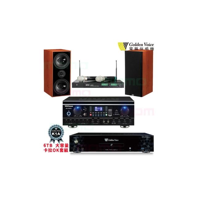 【金嗓】CPX-900 K1A+TDF HK-260RU+ACT-35B+KTF DM-826II 木(6TB點歌機+擴大機+無線麥克風+書架式喇叭)