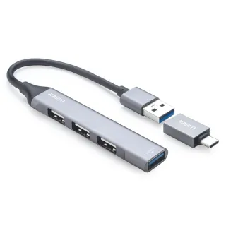 【RASTO】RH7 USB 3.0 4孔 HUB集線器贈TypeC接頭