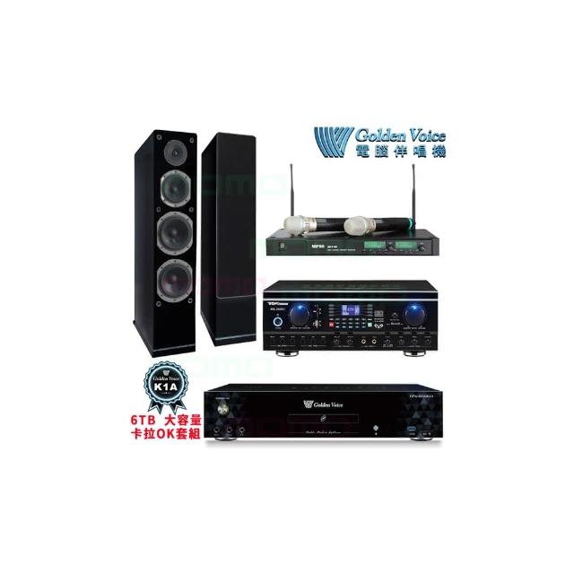 【金嗓】CPX-900 K1A+TDF HK-260RU+ACT-35B+AS-168 黑(6TB伴唱機+綜合擴大機+無線麥克風+落地喇叭)