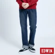 【EDWIN】男裝 大尺碼 FLEX高腰直筒牛仔褲(中古藍)