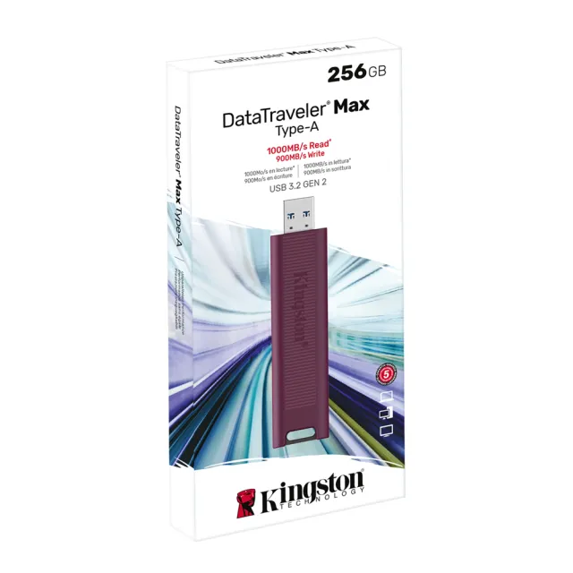 【Kingston 金士頓】256GB DataTraveler MAX Type-A USB3.2 Gen2 隨身碟(平輸 DTMAXA/256GB)