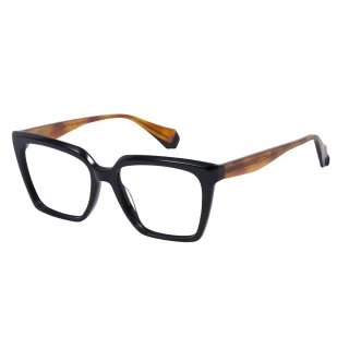 【GIGI Studios】西班牙時尚 日常大方框光學眼鏡(黑 - CINDY-6710/1)