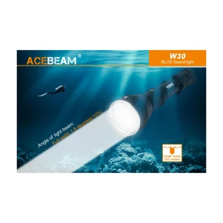 【ACEBEAM】錸特光電 W30 LEP 雷射手電筒(2408米 超遠光束 白激光 遠射筒 潛水手電筒 水下100米)
