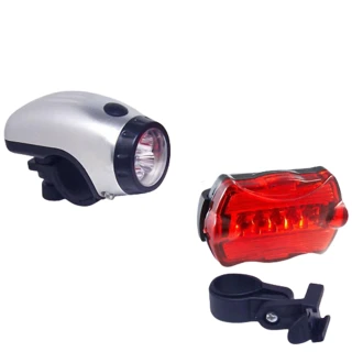 【Net Joy】自行車LED燈超值組合(自行車燈 單車燈 前後燈組 前燈 尾燈)