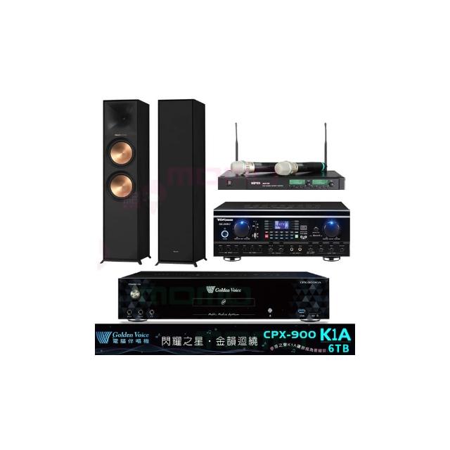 【金嗓】CPX-900 K1A+TDF HK-260RU+ACT-35B+R-800F(6TB點歌機+綜合擴大機+無線麥克風+落地喇叭)