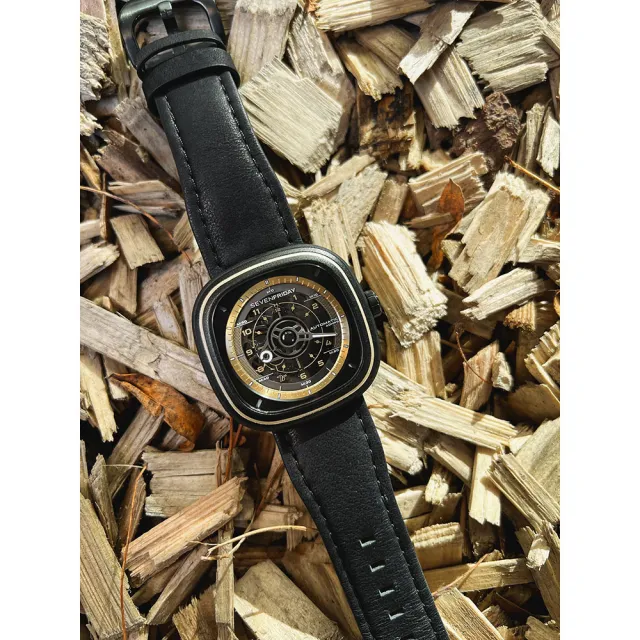 【SEVENFRIDAY】T系列 自動上鍊機械錶-經典黑金/45.6x45mm(T2/06)