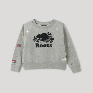 【Roots】Roots小童-經典傳承系列 溫馨佳節印花圓領上衣(灰色)