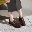 【FAIR LADY】小時光 學院綁帶軟漆皮小方頭厚底牛津鞋(咖啡、552580)