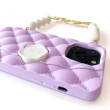 【Candies】iPhone 14 Pro Max 適用6.7吋 經典小香風晚宴包手機殼(Love-紫)