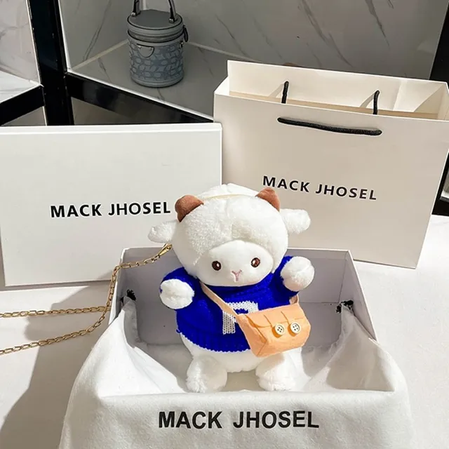 【巴黎精品】現貨+預購 真牛皮側背包真皮革單肩背包托特包手提包隨身女包包(小羊絨毛娃娃鍊條包4色p1a