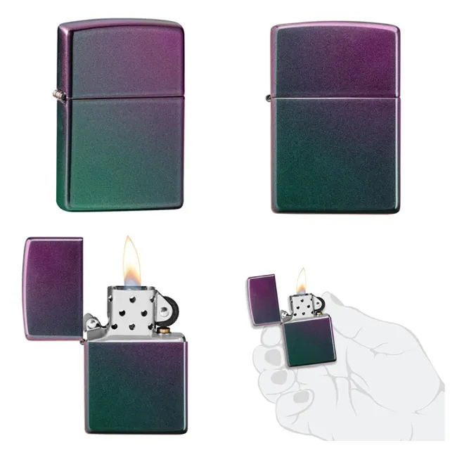 【Zippo官方直營】虹彩亮漆-素面-防風打火機(美國防風打火機)