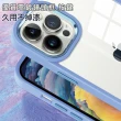 【HongXin】iPhone 14 Plus 6.7 軍規金屬鏡框防摔殼(寶藍色)