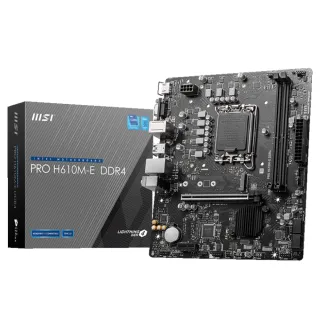 【Intel 英特爾】Core i5-12400F CPU+微星 H610M-E 主機板(六核心超值組合包)
