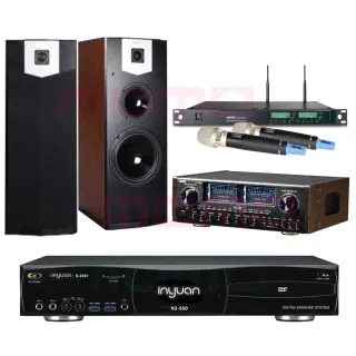 【音圓】S-2001 N2-550+SUGAR AV-8800+ACT-65II+SUGAR SK-500V(點歌機4TB+擴大機+無線麥克風+喇叭)