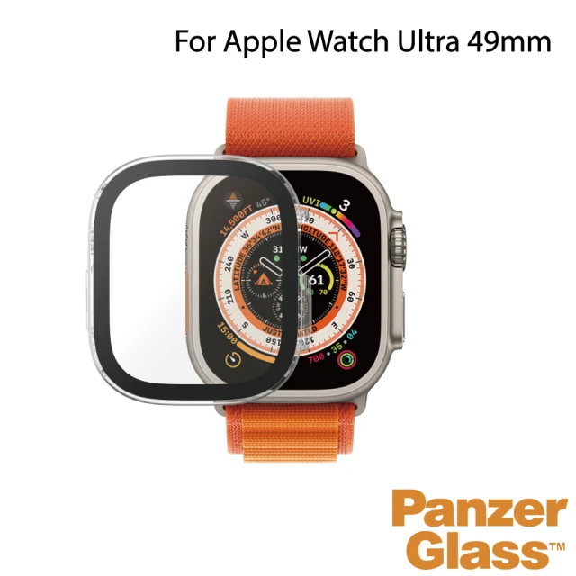 【PanzerGlass】Apple Watch Ultra 49mm 全方位防護高透鋼化漾玻保護殼(透)