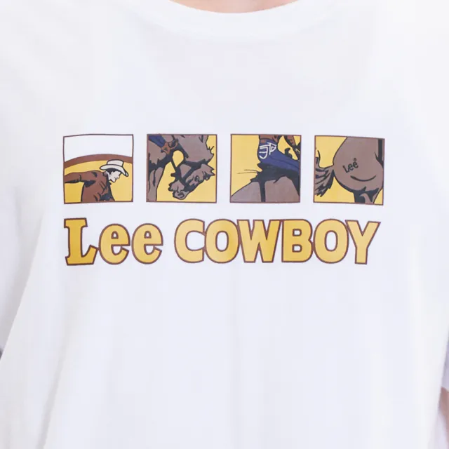 【Lee 官方旗艦】男裝 短袖T恤 / COWBOY 四格漫畫 共2色 舒適版型 / 101+ 系列(LL220348K14 / K11)