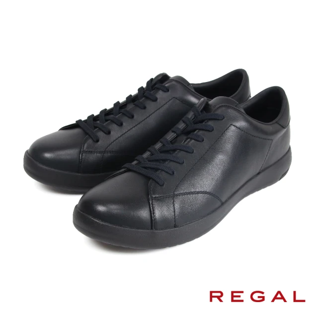 REGAL 日本原廠真皮粗跟德比鞋 黑色(F17N-BL)品