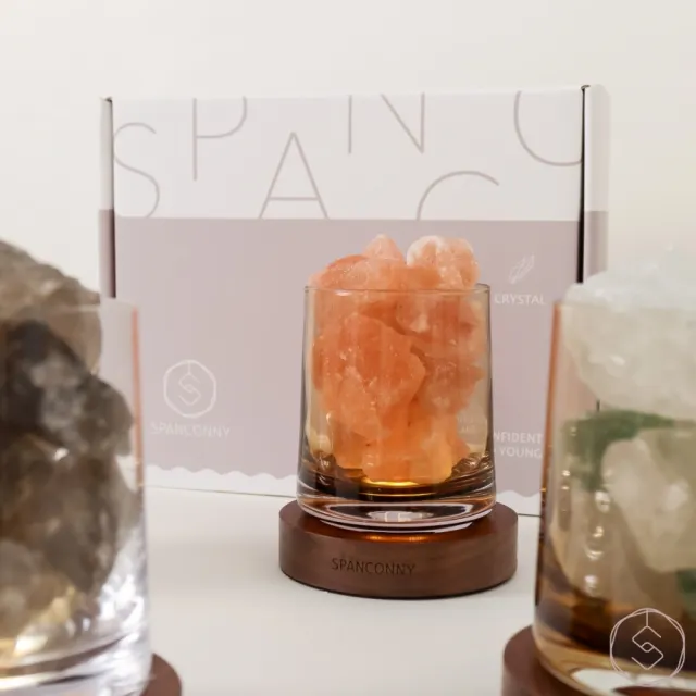 【SPANCONNY 飾品控】多款水晶自由選 l 黑胡桃木燈座 l 水晶氣氛燈(桌燈/小夜燈/水晶燈)