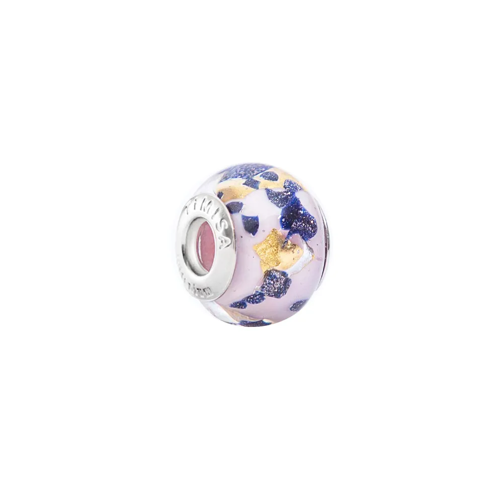 【TiMISA】地球-粉 純鈦飾品 琉璃串珠(11mm)