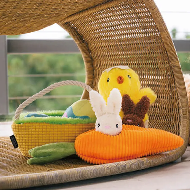 【P.L.A.Y.】蹦蹦復活節 兔子洞穴 狗玩具 發聲 寵物玩具