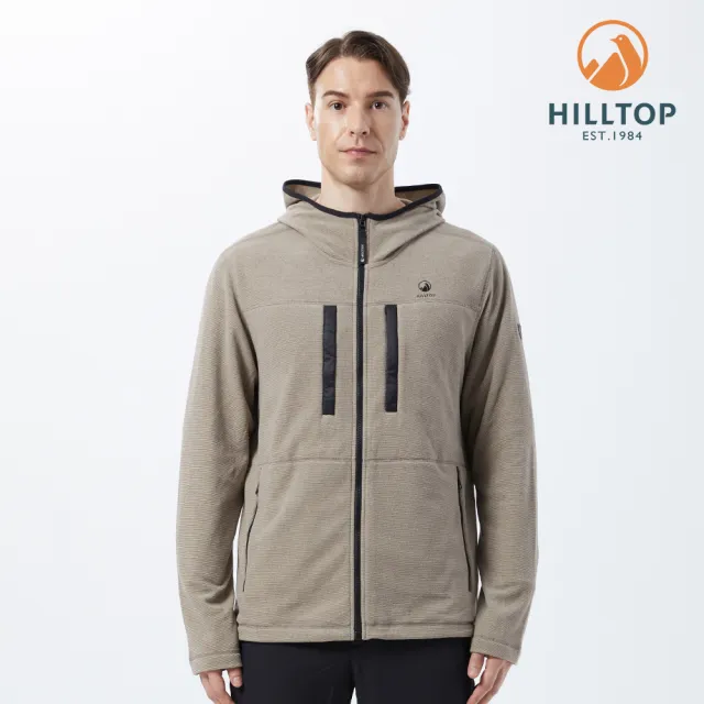 【Hilltop 山頂鳥】POLARTEC刷毛外套 男款 咖啡｜PH22XMY9ECC0