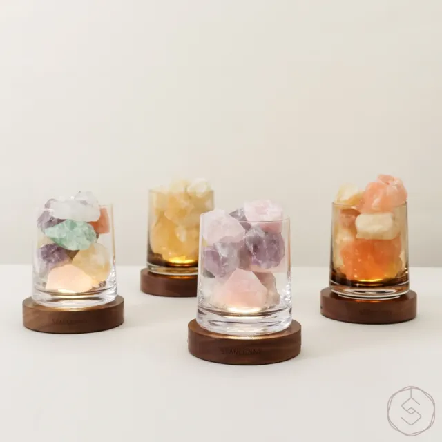 【SPANCONNY 飾品控】多款水晶自由選 l 黑胡桃木燈座 l 水晶氣氛燈(桌燈/小夜燈/水晶燈)