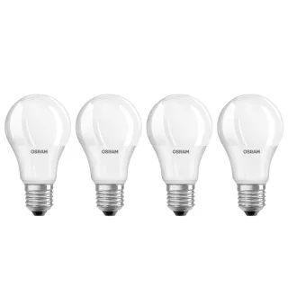 【Osram 歐司朗】12W E27燈座 LED高效能燈泡-4入組(廣角/全電壓)