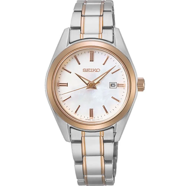 SEIKO 精工 CS經典石英女錶30mm玫瑰金色(6N22-00K0KS/SUR634P1)