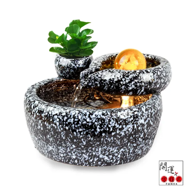 【開運方程式】鶯歌陶瓷流水聚寶盆石紋(升級閃花釉料市售無法比擬/入厝禮)
