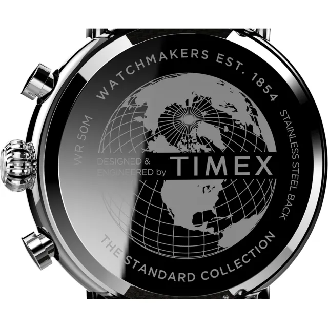 【TIMEX】天美時 復刻系列  41 毫米奶油色三眼計時手錶 奶油x棕 TXTW2V43800