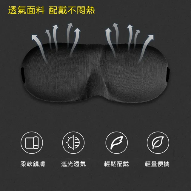 【原家居】3D立體無痕眼罩2入組(眼罩 遮光眼罩 睡眠神器 睡眠眼罩 透氣眼罩 旅行眼罩)