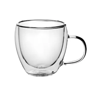 【WEPAY居家首選】雙層玻璃杯 450ml(玻璃杯 咖啡杯 茶杯 耐熱玻璃杯 高硼矽玻璃杯 隔熱防燙杯)