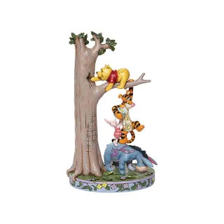 【Enesco】精品雕塑 Disney 迪士尼 小熊維尼 維尼與朋友們爬樹居家擺飾(Jim Shore愛木小灣)