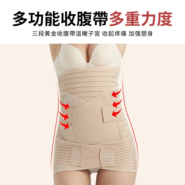 【YUNMI】孕婦產後粘貼型束腰帶 收腹帶 盆骨帶 收胃帶 三件套(生日禮物)