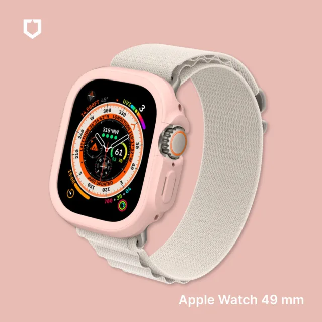 【RHINOSHIELD 犀牛盾】Apple Watch Ultra/Ultra2 49mm CrashGuard NX模組化防摔邊框手錶保護殼