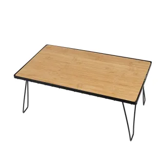 戶外輕便型摺疊桌/露營桌(網格桌+竹木板+收納袋)